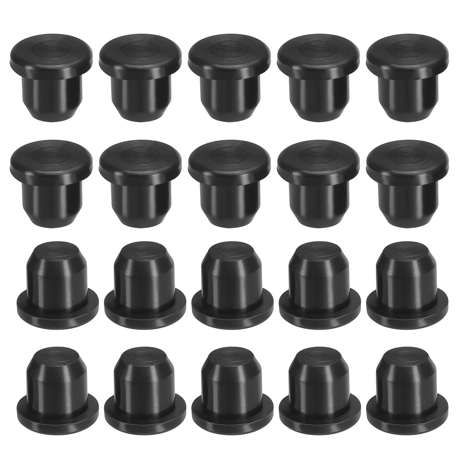 Silicone T-hole Stopper 8.3mm/0.33inch, 20Pack Plug for Cable Gland Hole, Black