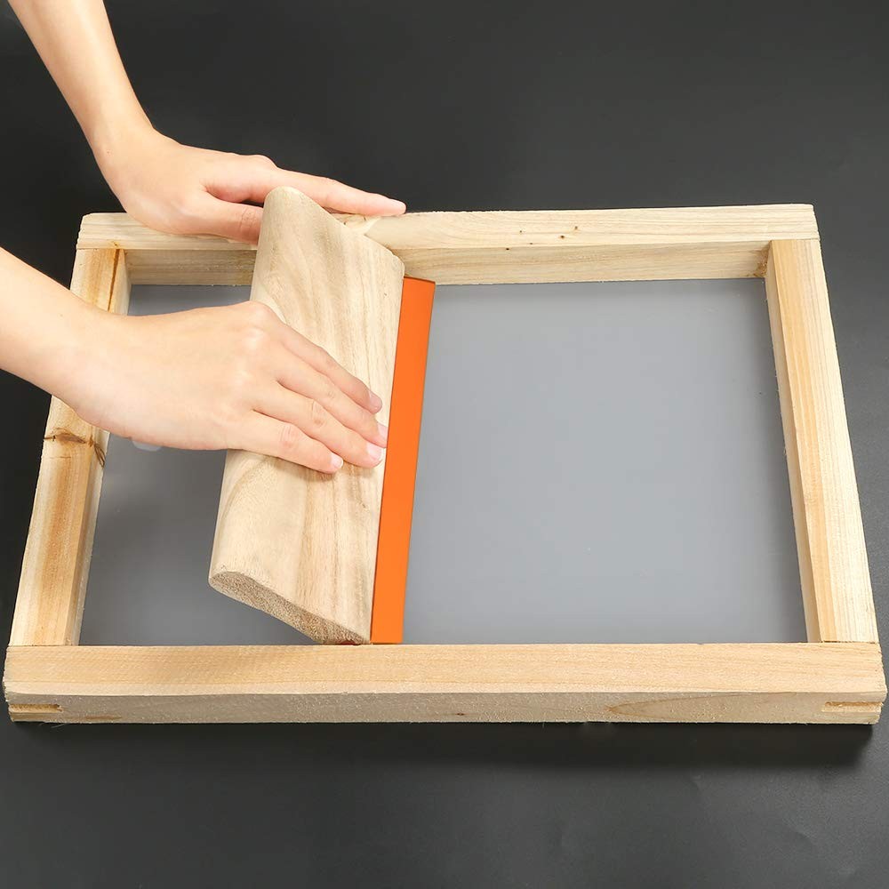 Screen Printing Squeegee Set Wooden Handle 2 Sizes