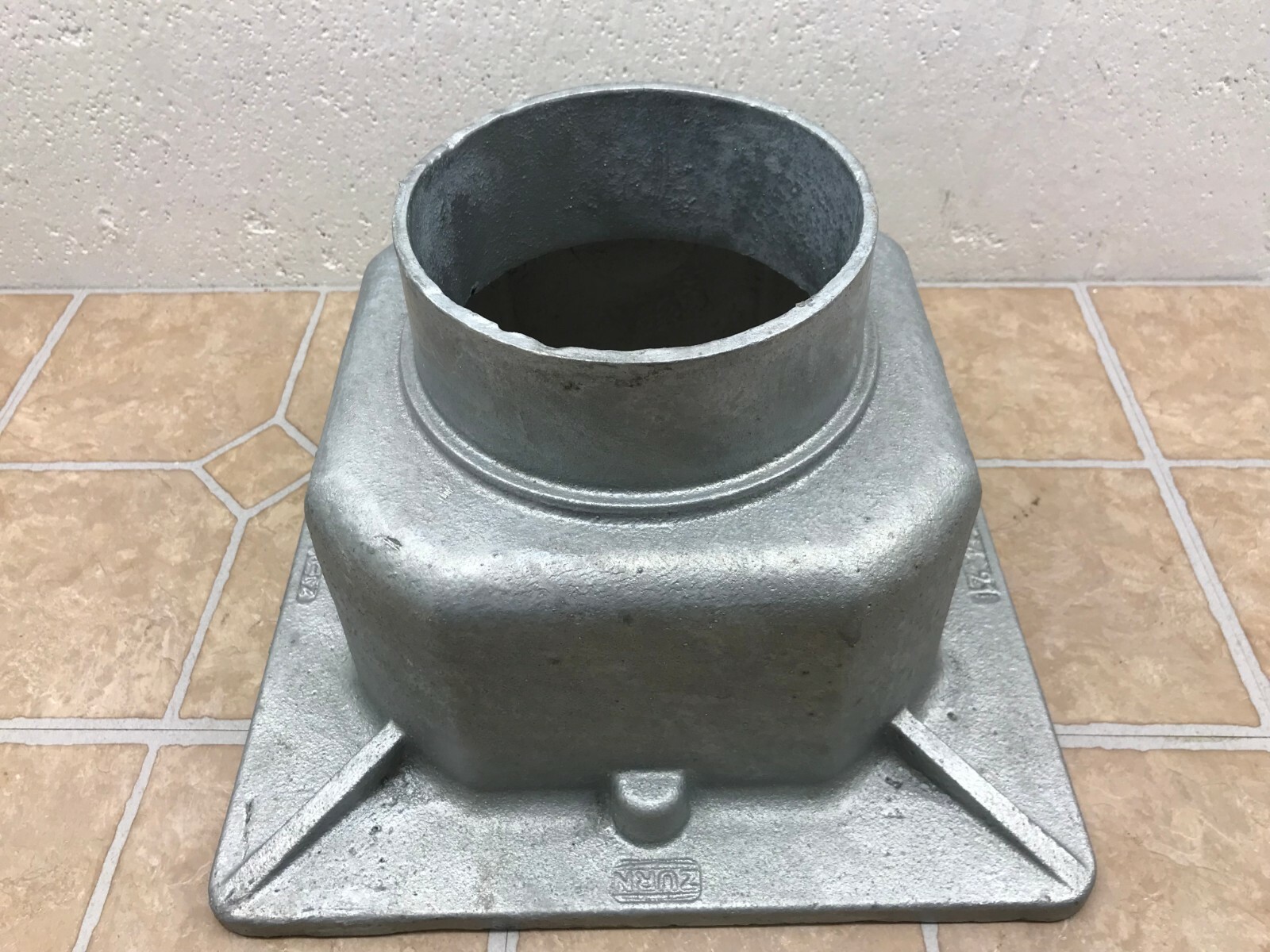 Zurn Sani-Flor Receptor 1720 Cast Iron 6″ Pipe Size 6 Sump Depth 12″ x 12 Flange
