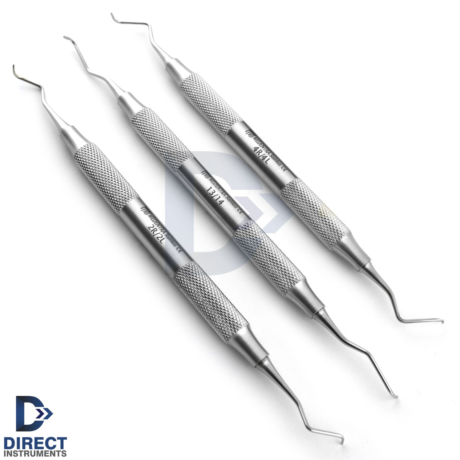 Dental Columbia Curettes Set of 3 Universal Periodontal Surgical Instruments