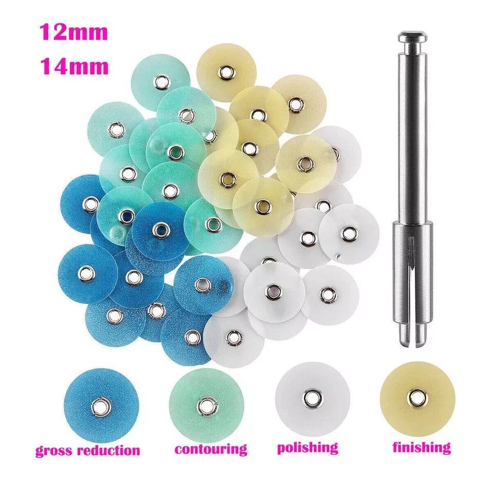 80 Pcs/Kit Dental TOR VM Finishing and Polishing Kit Discs Mandrel No 1.075