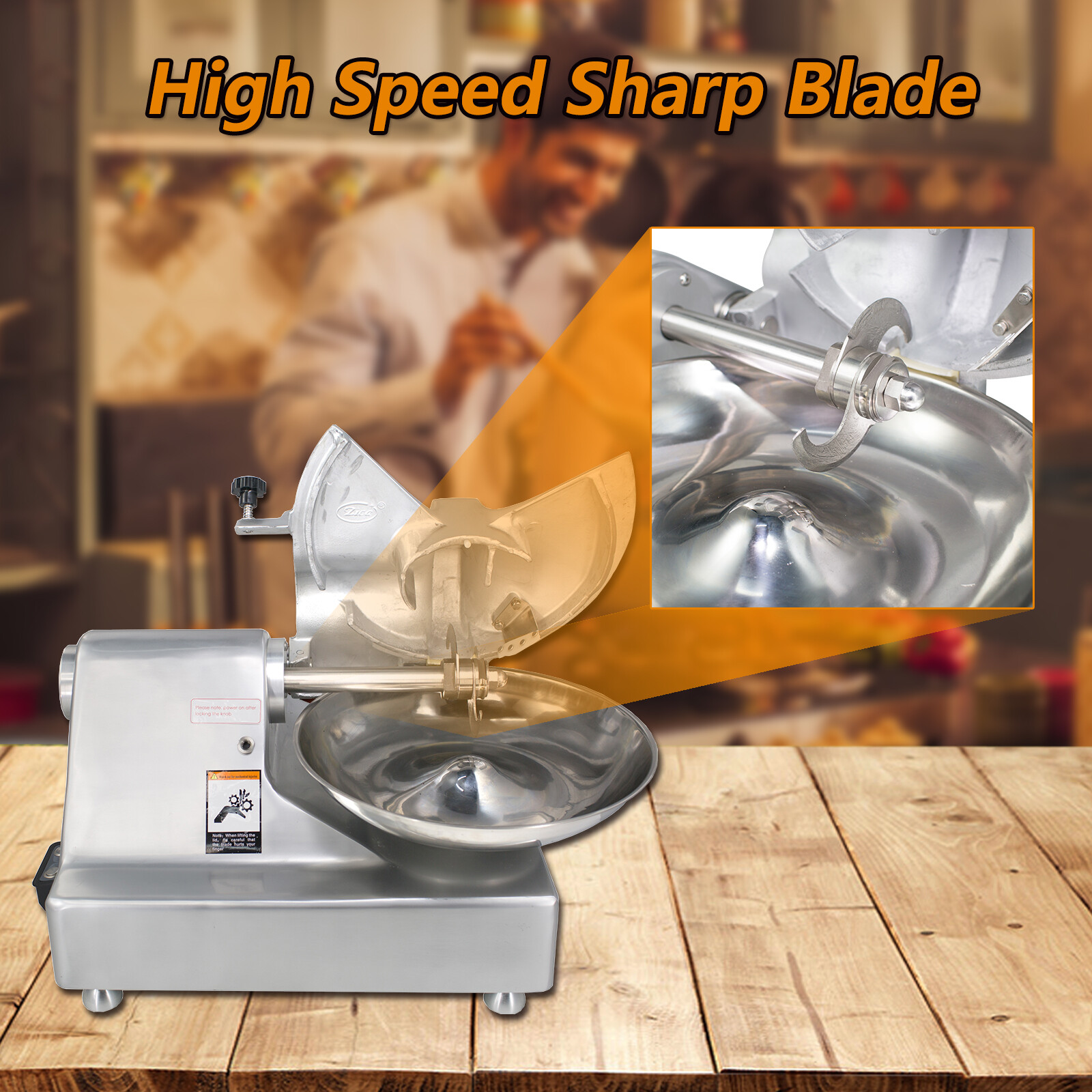 Hakka 5.5L Commercial Buffalo Chopper Bowl Cutter Mixer Food Processor Machine