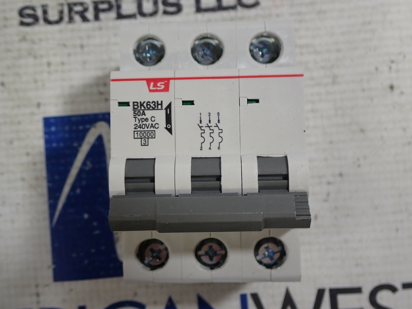 50 AMP 3 Pole 240 Volt UL1077 C50 LS ELECTRIC BK63H Din Rail Circuit Breaker NEW