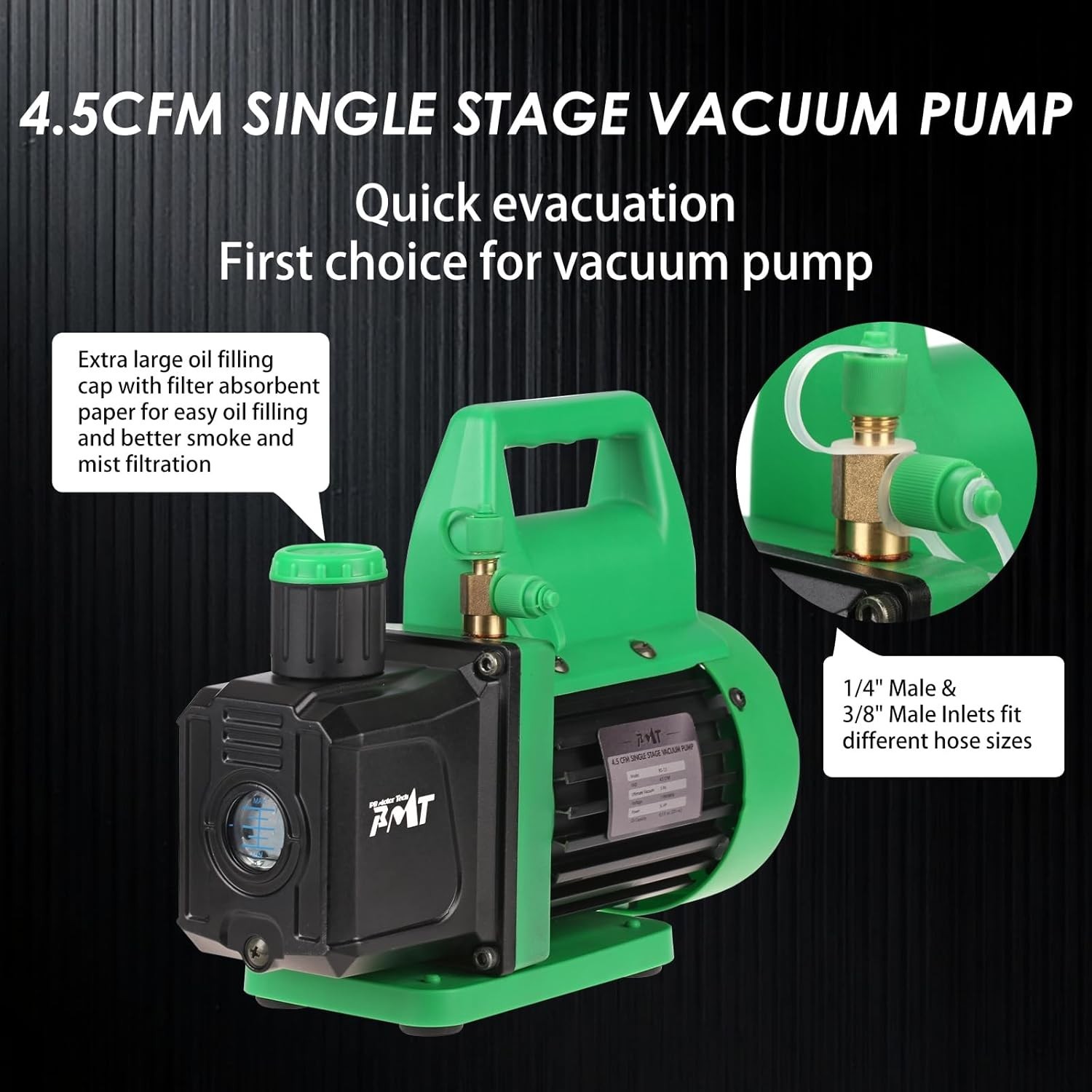 Professional Vacuum Pump & Gauge Set for R134A, R12, R22, R502 – Refrigerant …