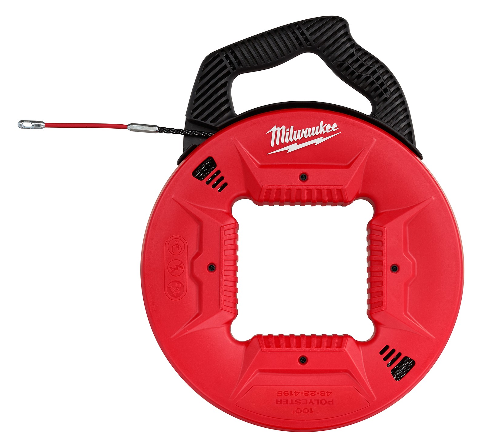 Milwaukee Tool 48-22-4195 100′ Polyester Fish Tape With Flexible Metal Leader