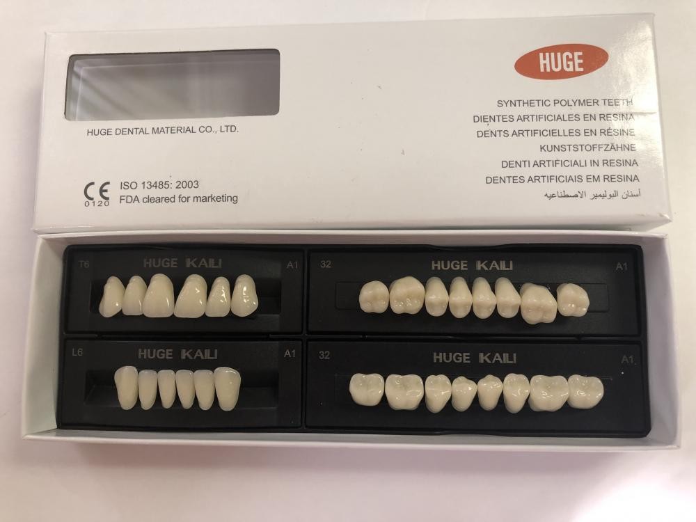 HUGE KAILI Synthetic Polymer False Teeth 1 Full Set of 28 Teeth Size T8-L8-34