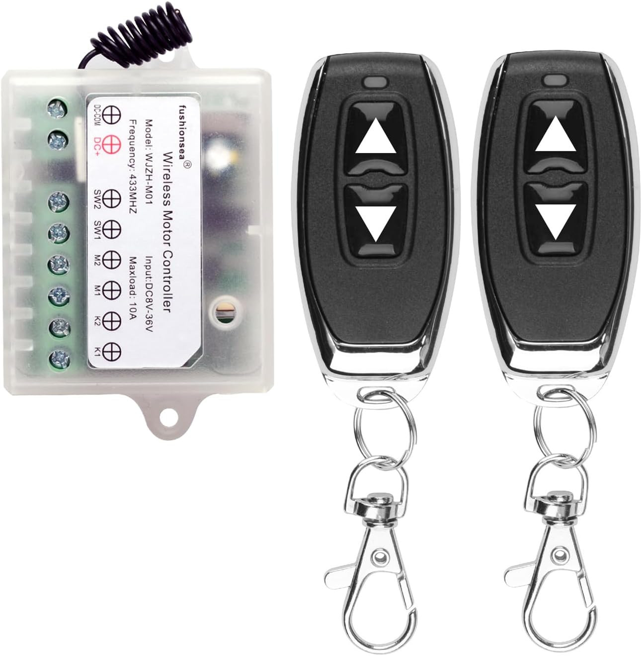 DC 8V 12V 24V 36V Motor Remote Switch for Linear Actuator, 433Mhz 10A Motor