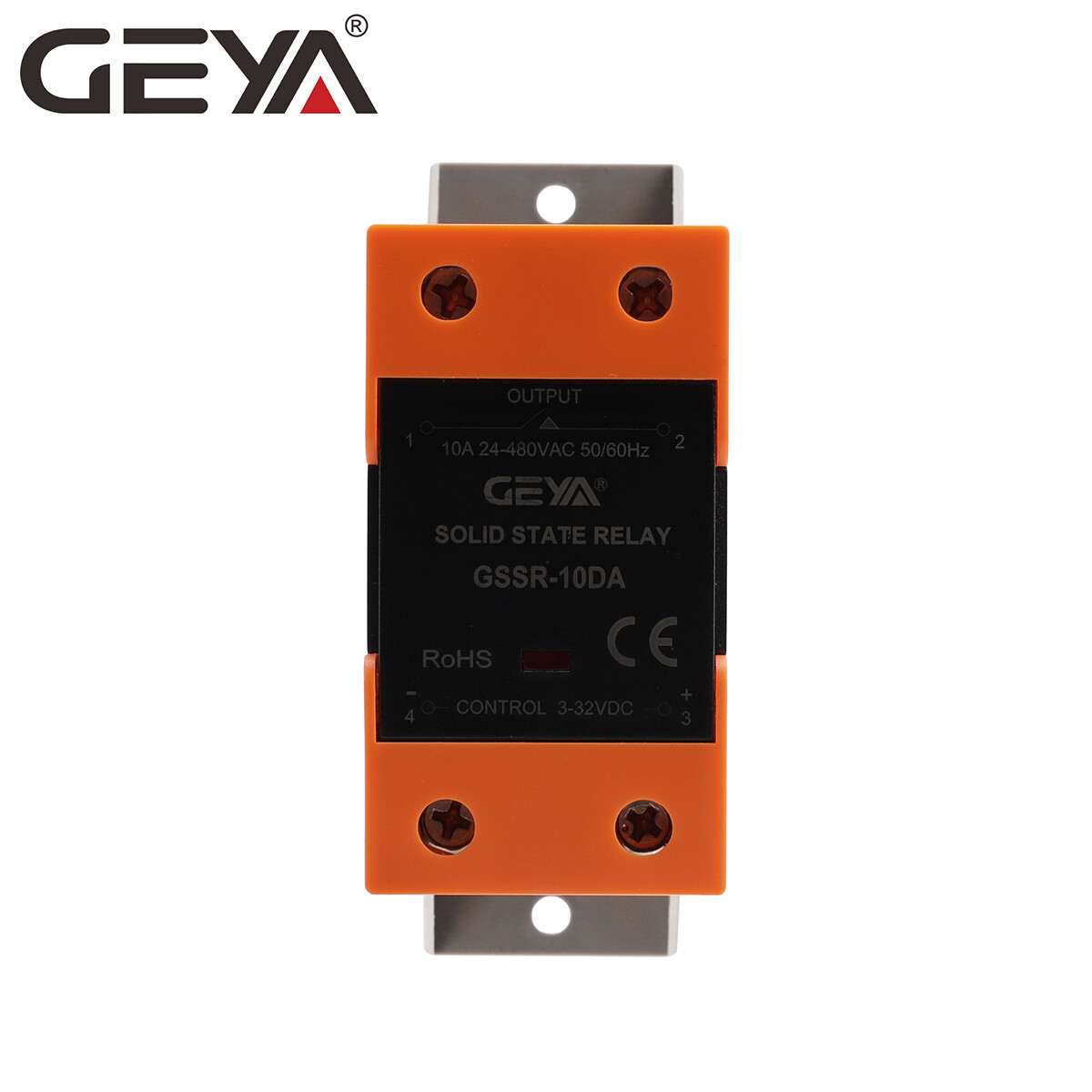 GEYA Solid State Relay SSR-10/25/40/60/80/100/120DA 3-32DC to 24-480AC&Radiator