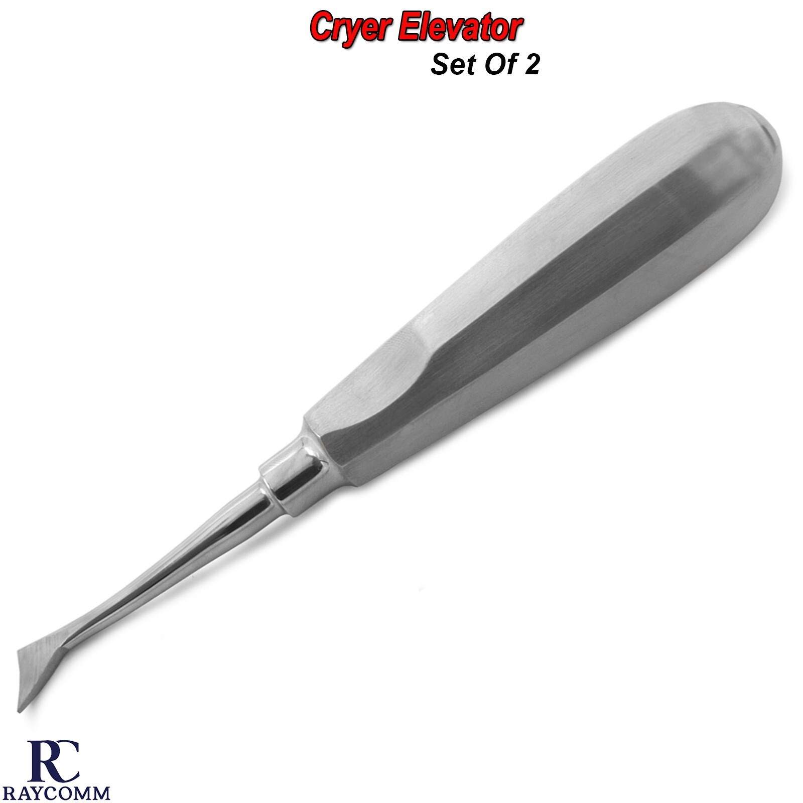 Dental Cryer Right & Left Elevator Set Of 2 Surgical Tooth Extracting Instrument