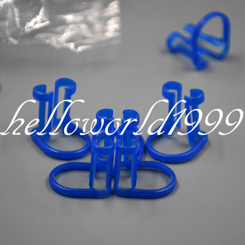 20 Pcs/Bag Cotton Roll Holder Disposable Blue Clip Dental/Dentist Clinic Holder