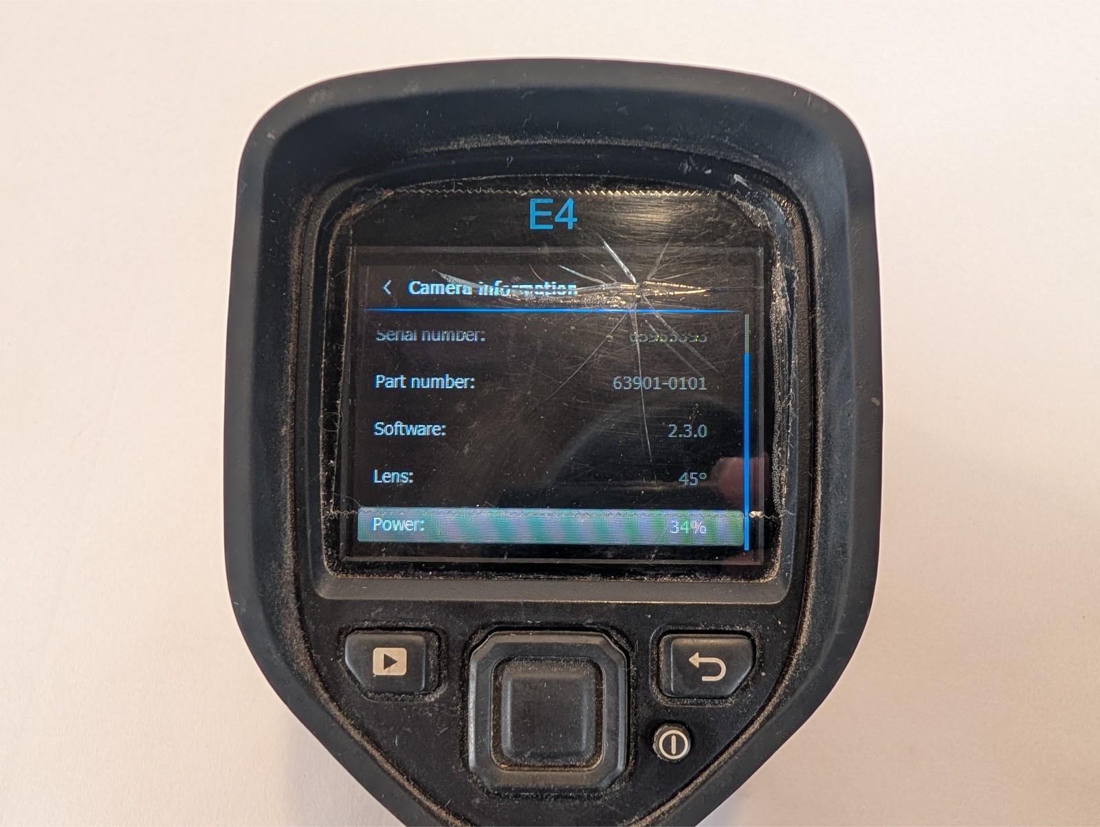 FLIR E4 Compact Thermal Imaging Camera Cracked Screen Works Well