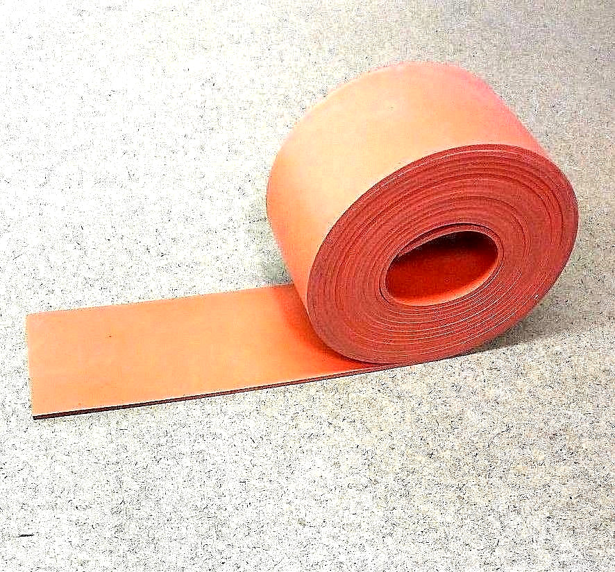 Silicone Rubber Sheet Solid Red US Hi-Temp 1/16″ Thick x 4″ W x 36″ L Strip 60D