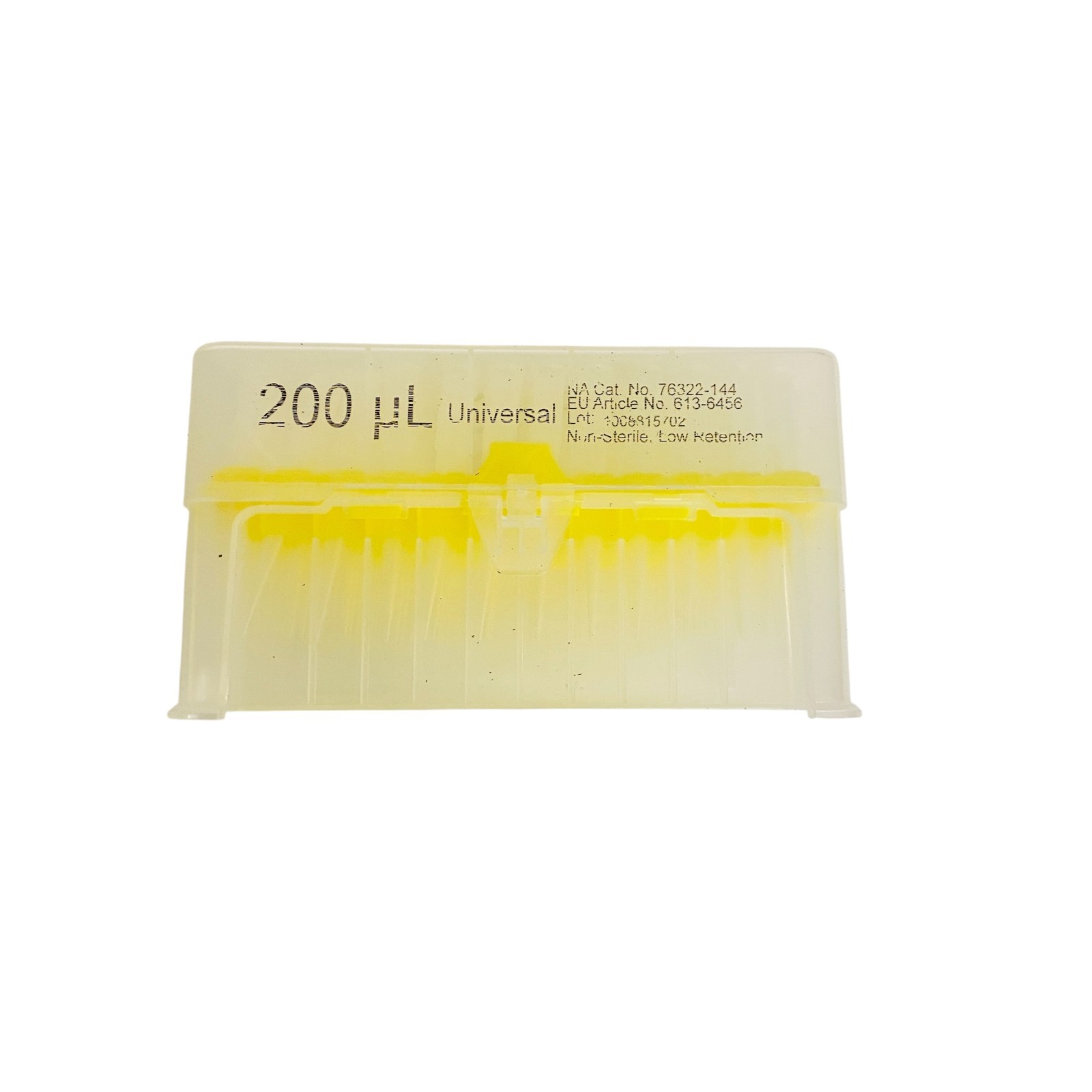 VWR 76322-144 Universal 200µl Pipet Tips Low Retention 10 Racks/Pack Exp 11/2028
