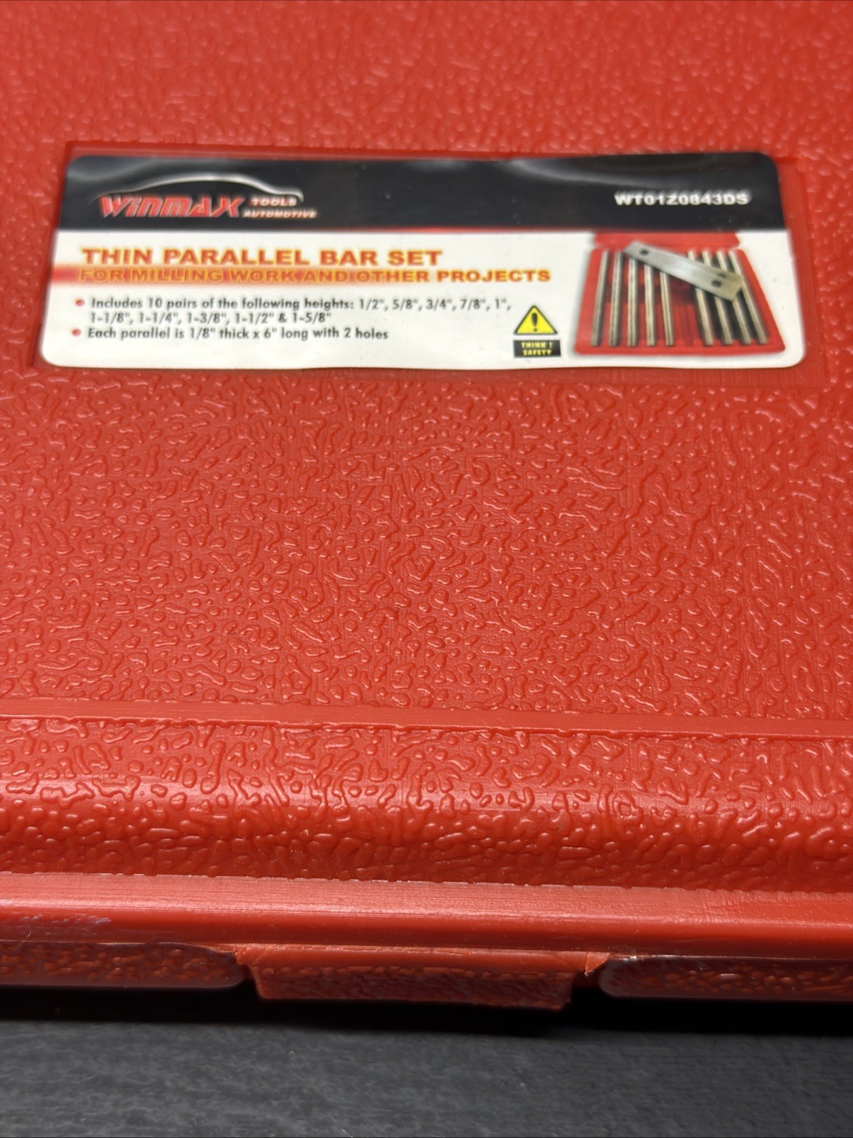 10 Pairs Thin Parallel Bar Set 1/8 x 6” Straightedge Bar Block 1/2 to 1-5/8 ”