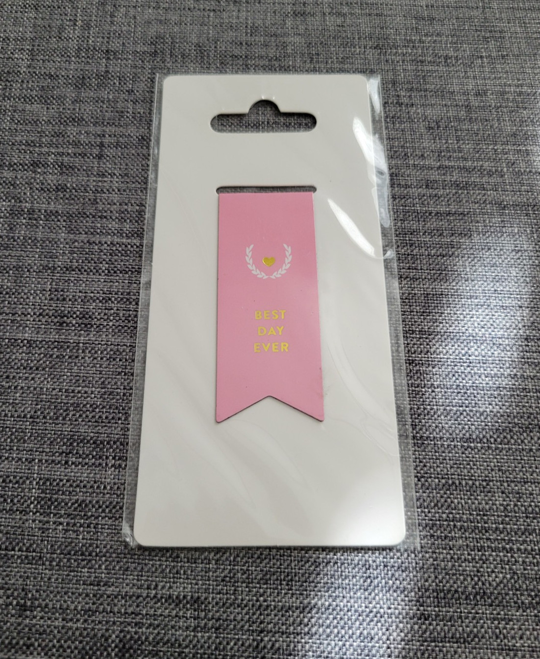 Simplified by Emily Ley Light Pink Best Day Ever Magnetic Page Marker Bookmark