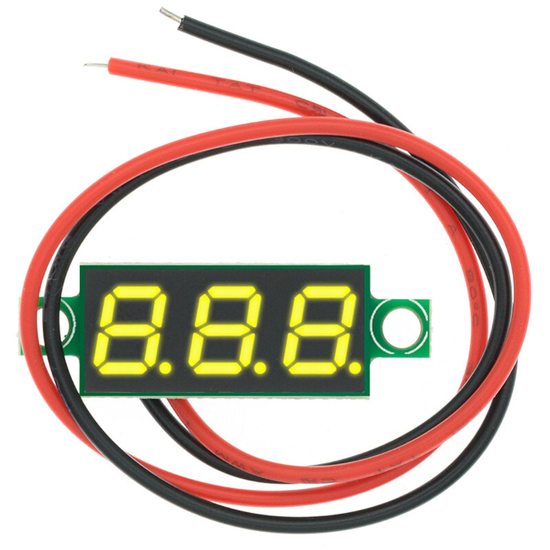 2pcs 0.28in ultra-small digital DC voltage meter head adjustable,2 wire DC5-30V
