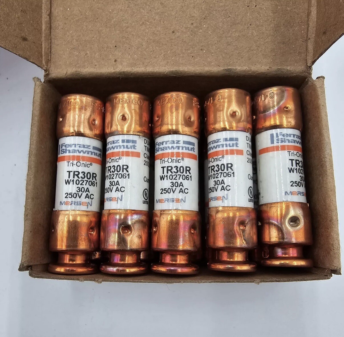 TR30R Mersen Tri-Onic 30 Amp 250V Fuses – Qty 10 Pack – Ferraz Shawmut
