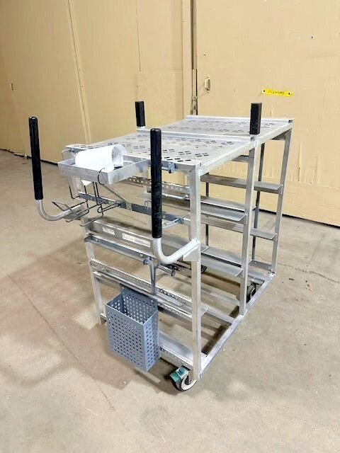 **LOT OF 2** WIN HOLT COMMERCIAL ONLINE ORDER PICKING WORK STATION CART