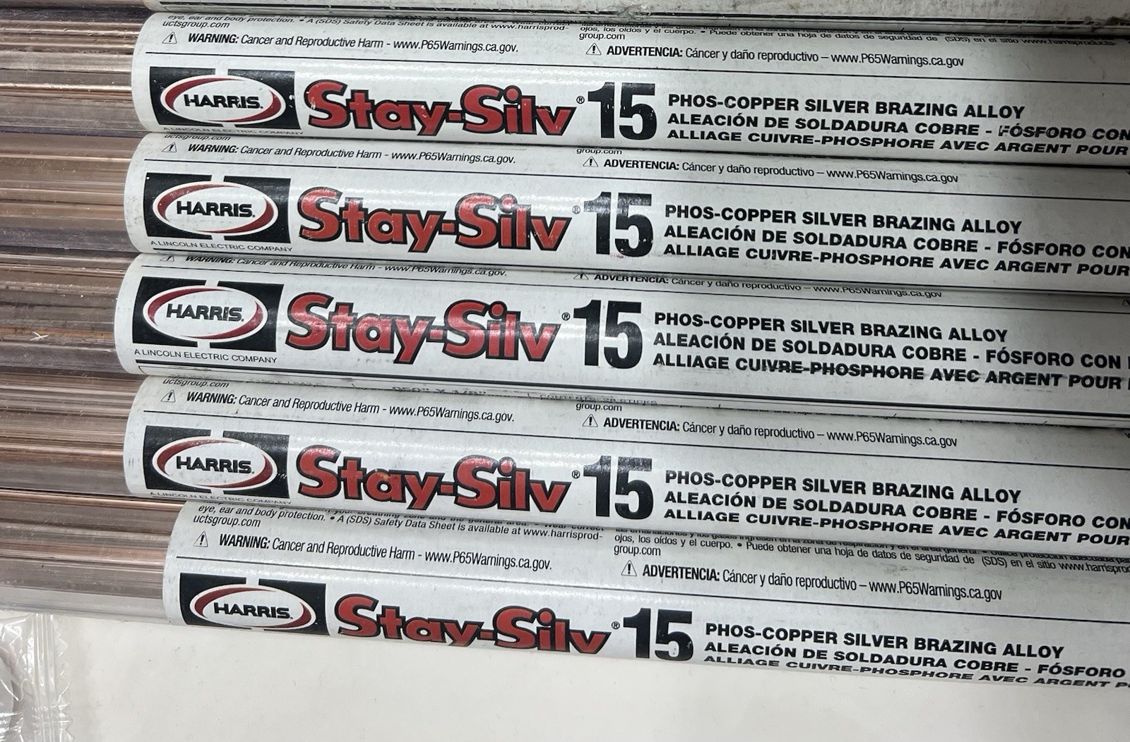 Harris Stay-Silv 15 Phos-Copper Silver Brazing Rod AWS A5.8 BCuP-5 MPN