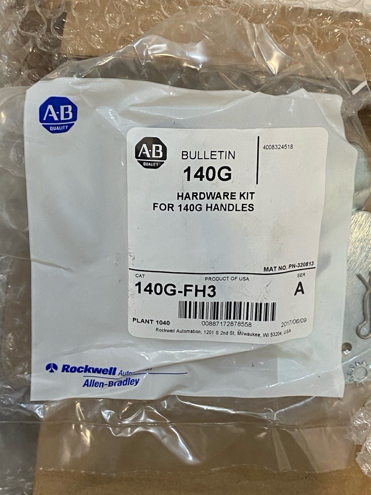 Allen Bradley 140G-G-FCX04 /A 4FT Flex Cable Operator for 125A Circuit Breaker