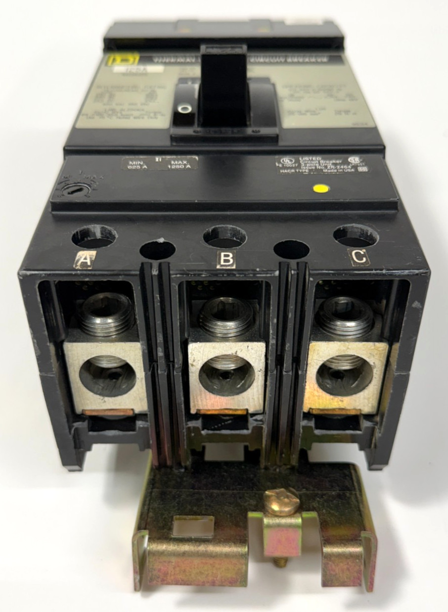 Square D KH36125 125Amp 3Pole 600V 25kA I-Line Circuit Breaker High Interrupting