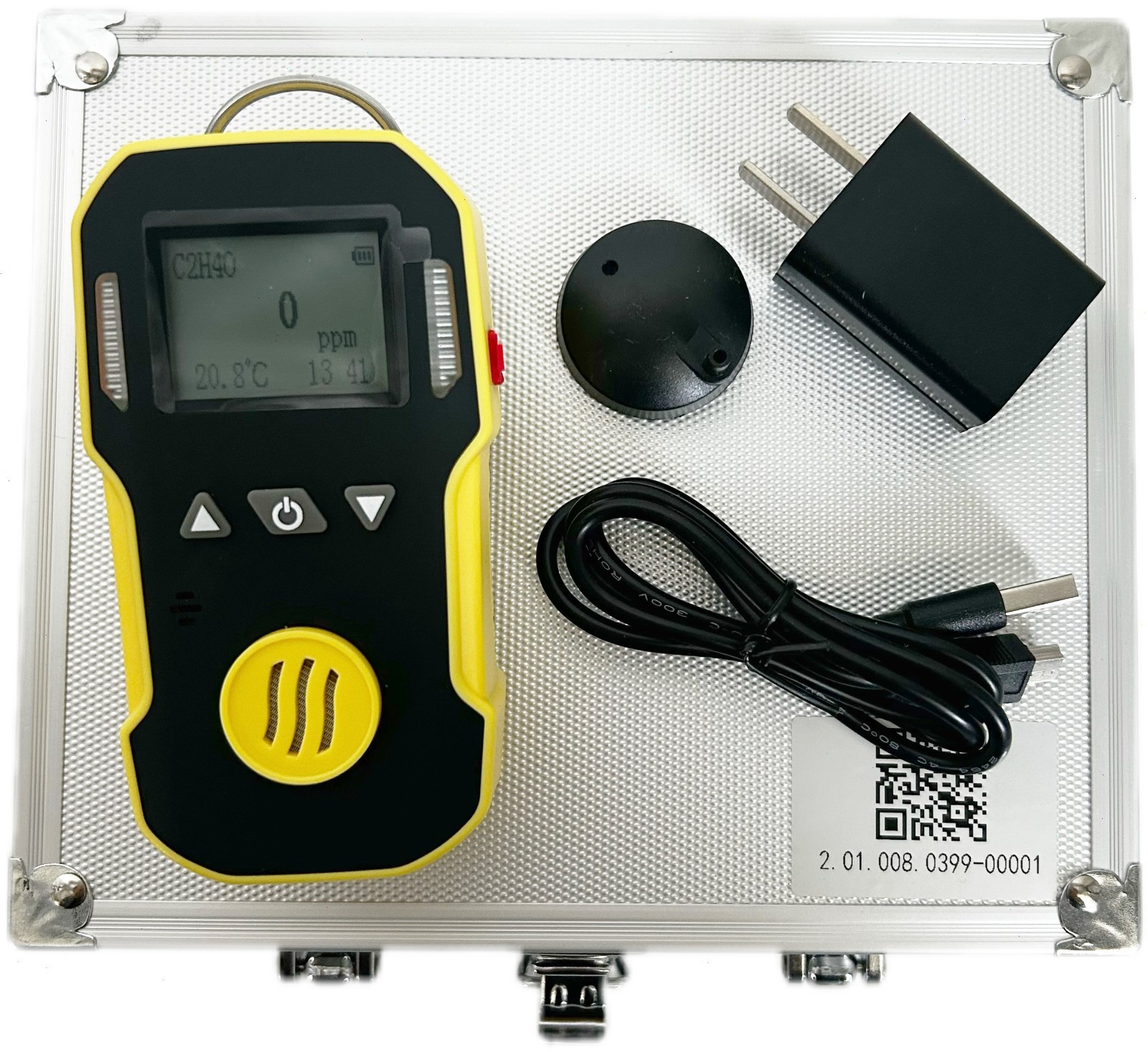Portable C2H4O Gas Detector with Low Battery Indication Triple Alarm 0-100ppm