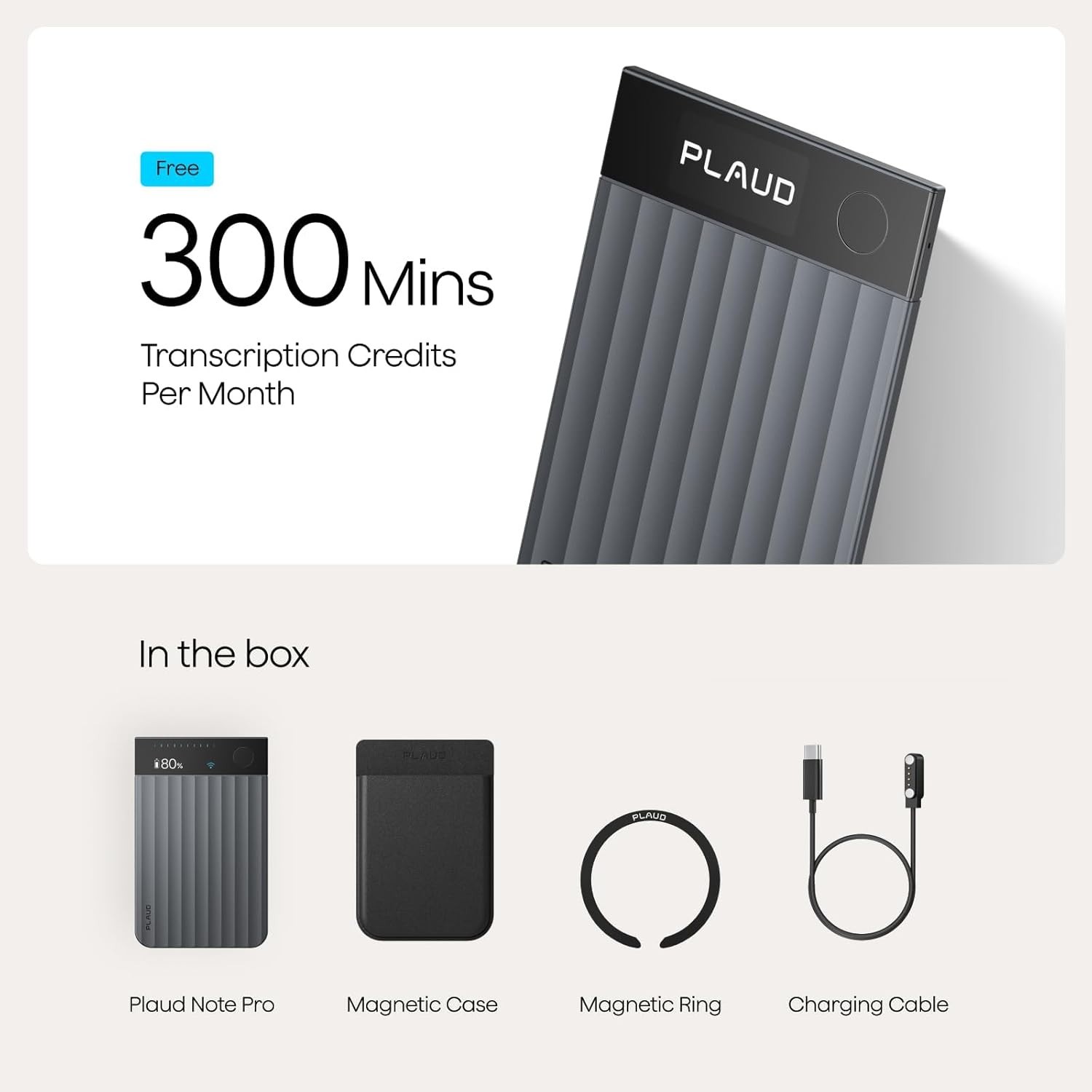 Plaud Note Pro AI Voice Recorder – Transcribe 112 Languages, App Control