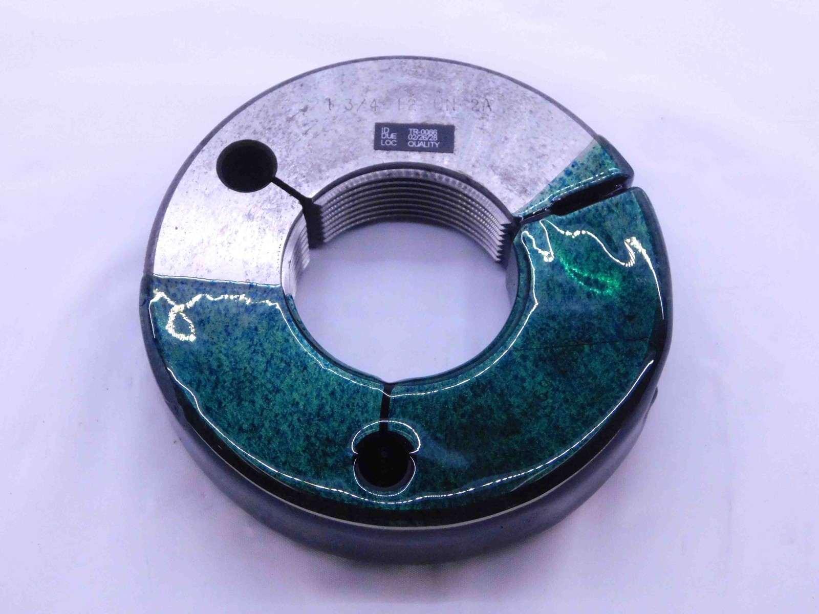 1 3/4 12 UN 2A THREAD RING GAGE 1.75 1.750 1.7500 GO ONLY P.D. = 1.6941 CHECK