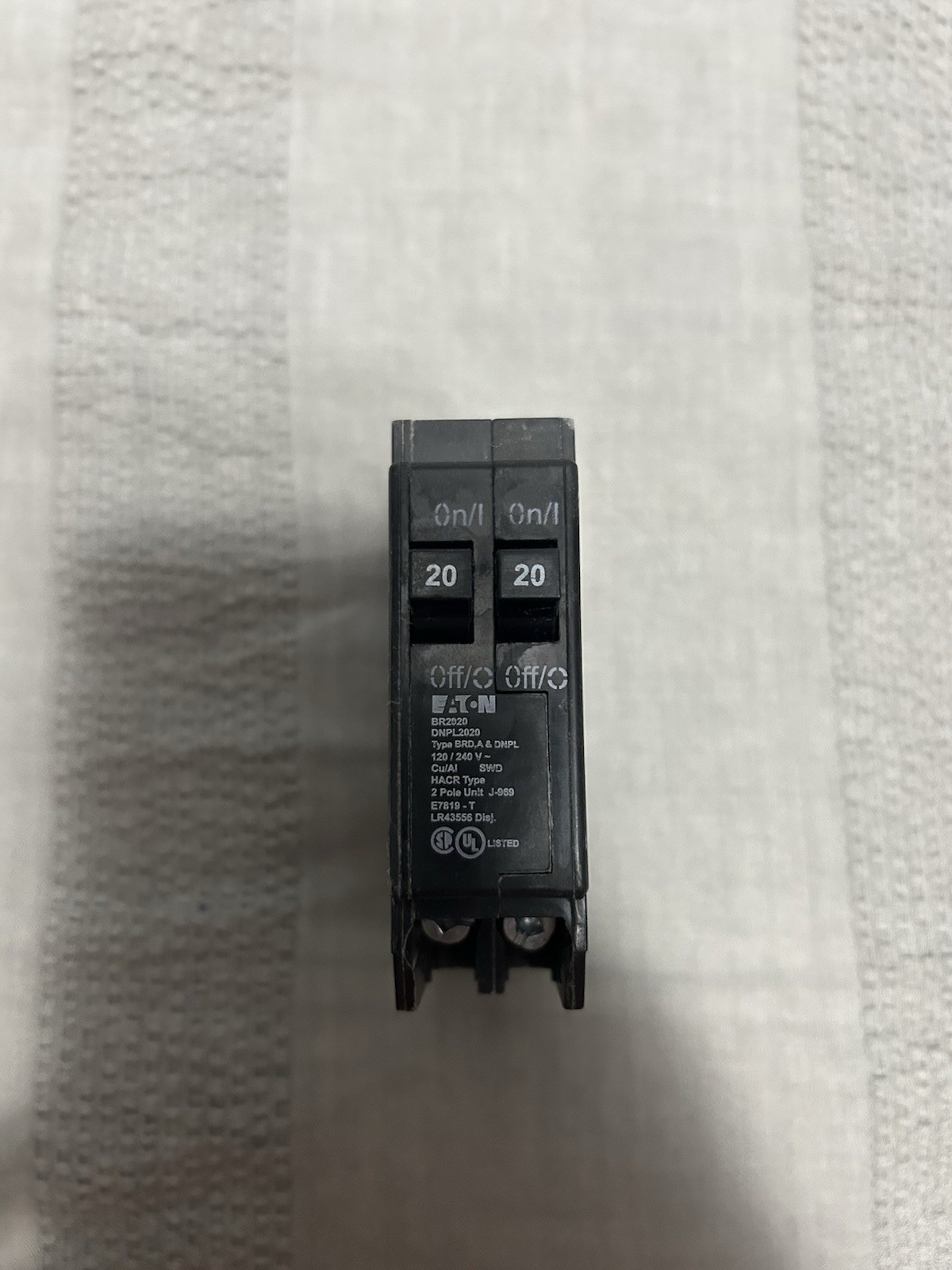CHNT Double Pole Circuit Breaker 20A On/Off Switch