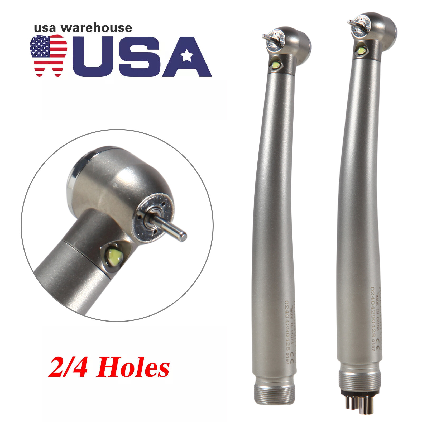 NSK Style Dental Fiber Optic LED E-generator high speed handpiece 2 Hole 4 Hole