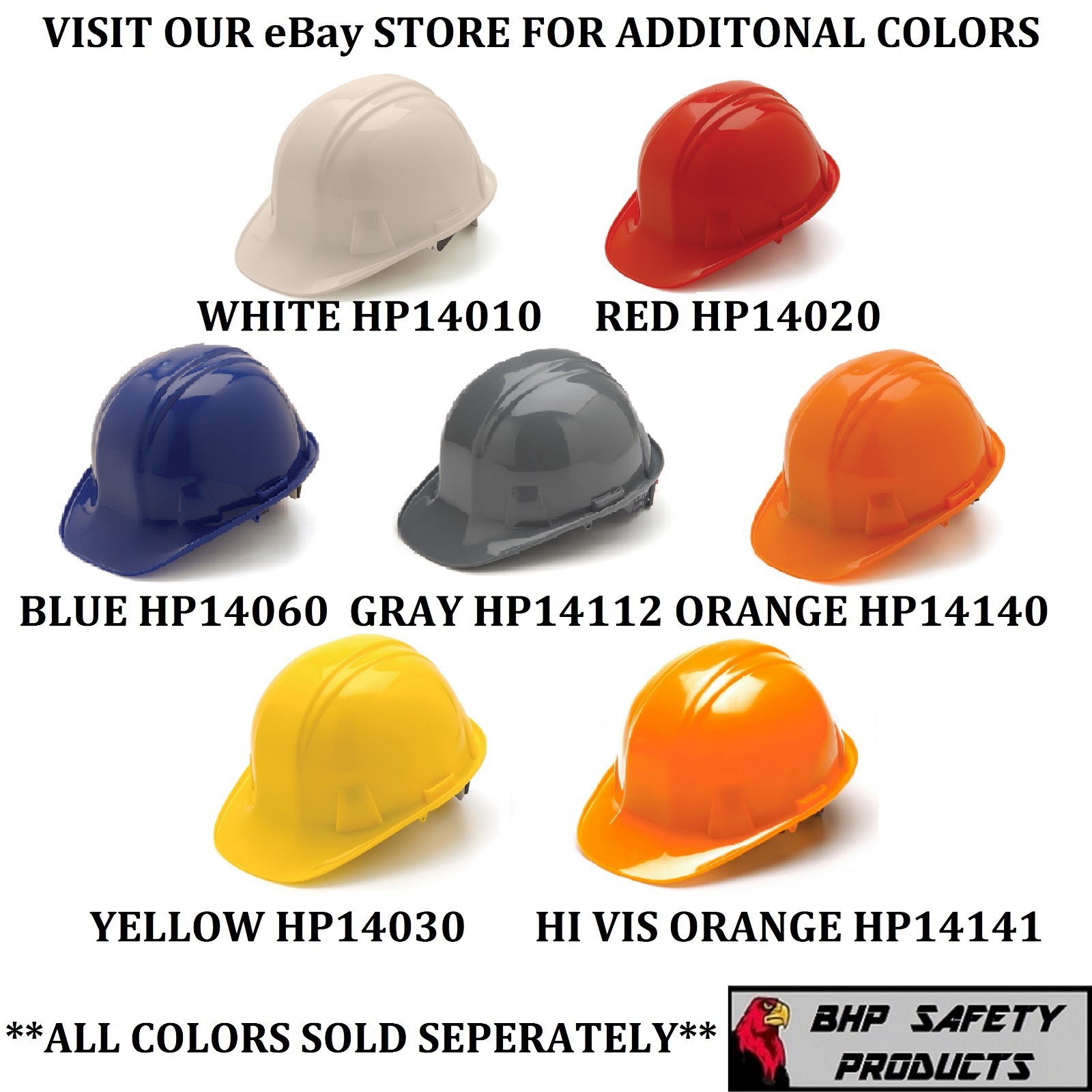 PYRAMEX GRAY CAP STYLE SAFETY HARD HAT 4-POINT RATCHET HP14112 CONSTRUCTION ANSI
