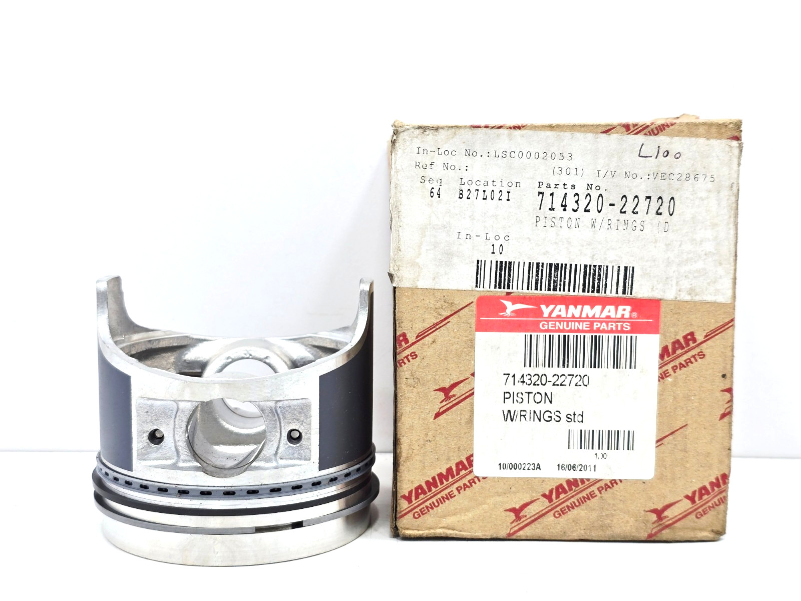 714320-22720 YANMAR PISTON WITH RINGS FOR L100 L100N2 L100N5 L100N6 ENGINES