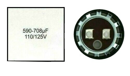 590-708 uF MFD 110-125 VAC 125V (5x) High Quality Start Capacitors Round