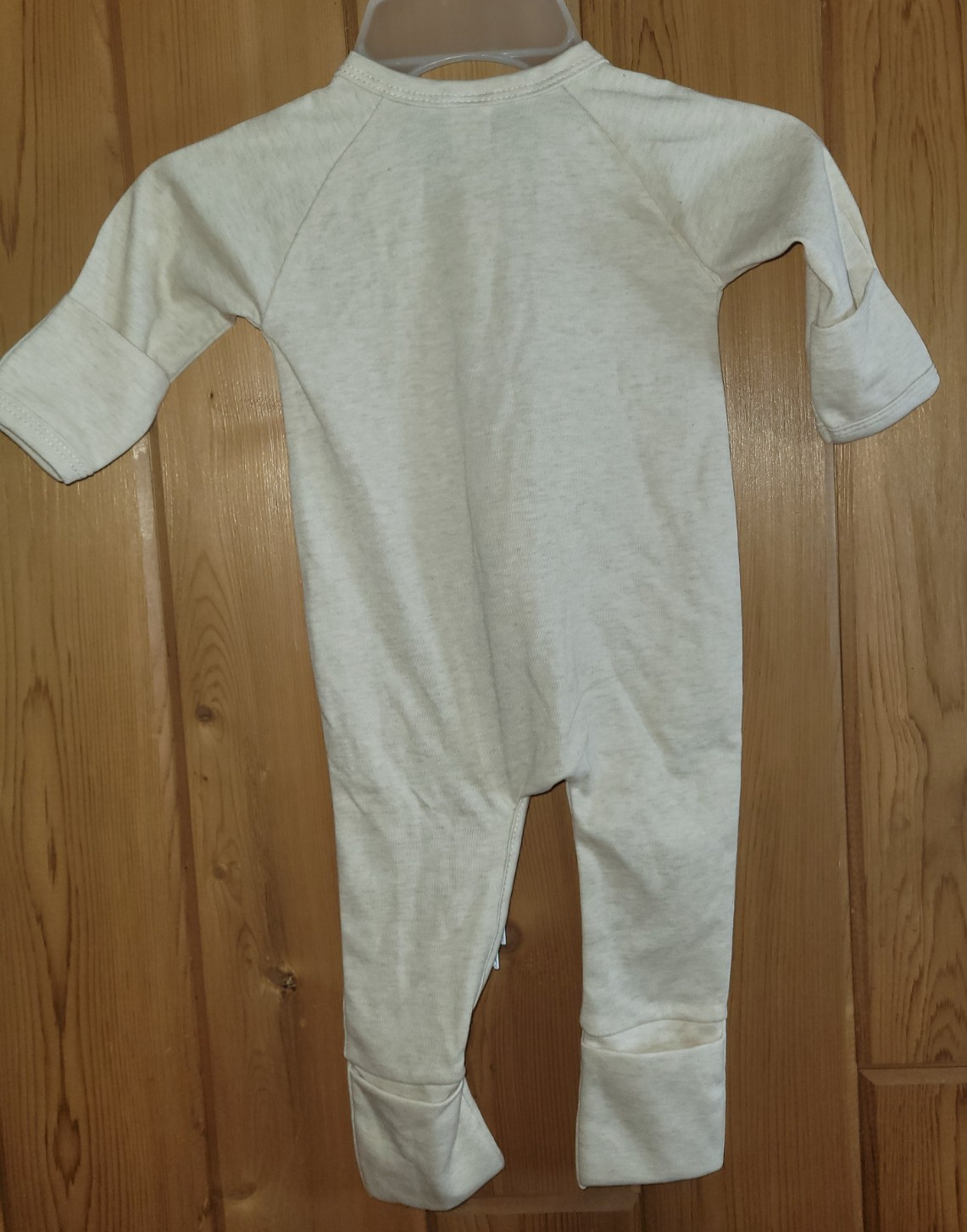 Baby One-Piece Pajamas, Fold Over Mittens, Fold Over Footies – Blank 3-6 month