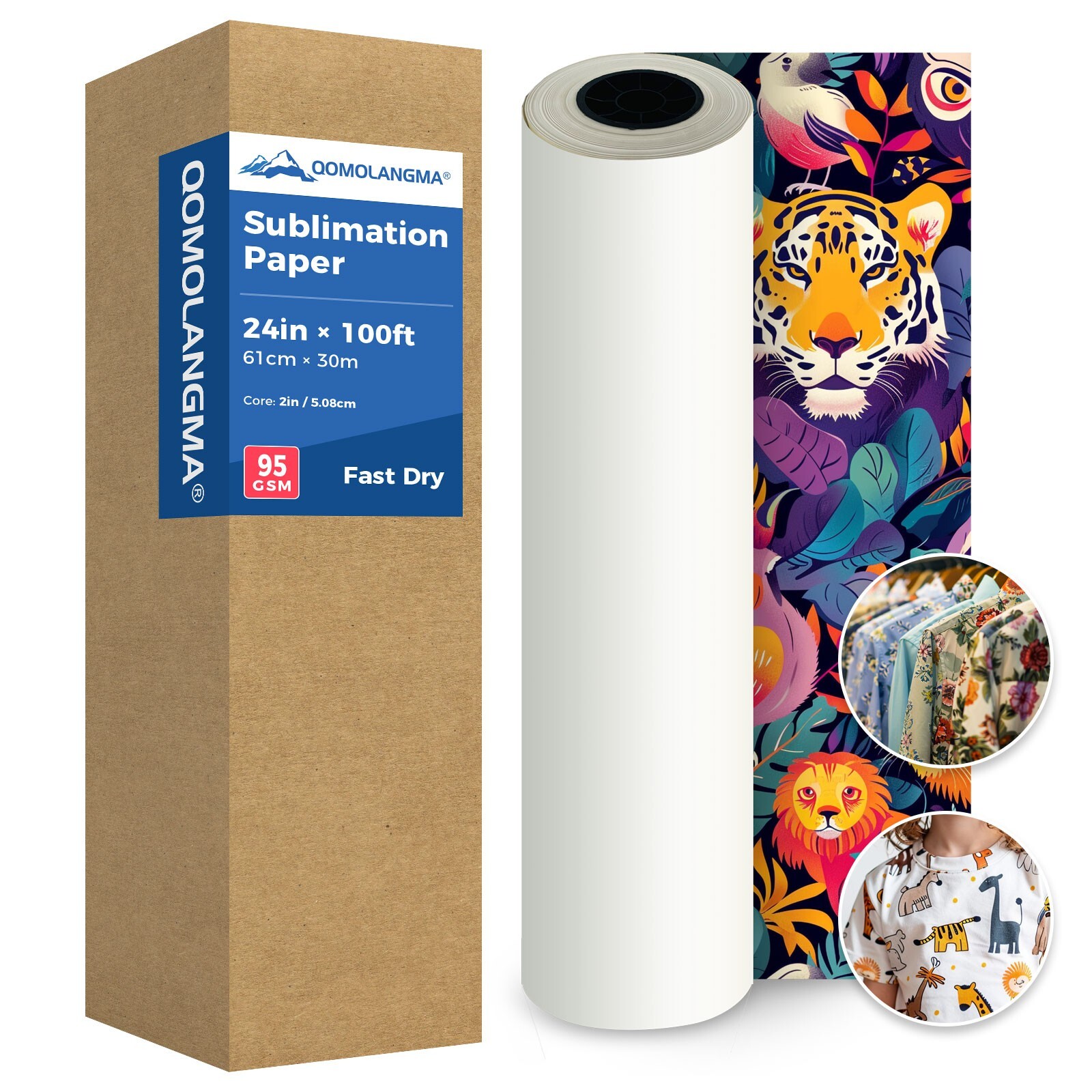 95gsm 24in x 100′ FAST DRYING Dye Sublimation Paper for SureColor F170/F570 2»