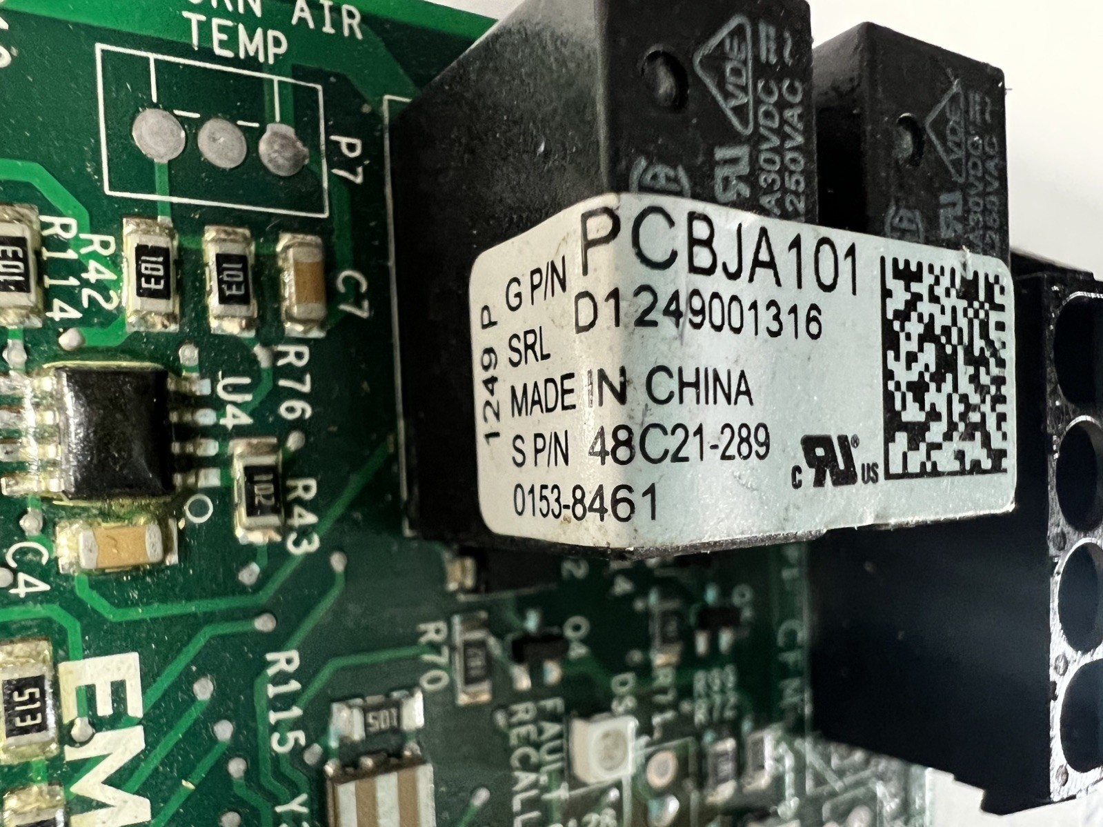Emerson Circuit Control Board PCBJA101 48C21-289