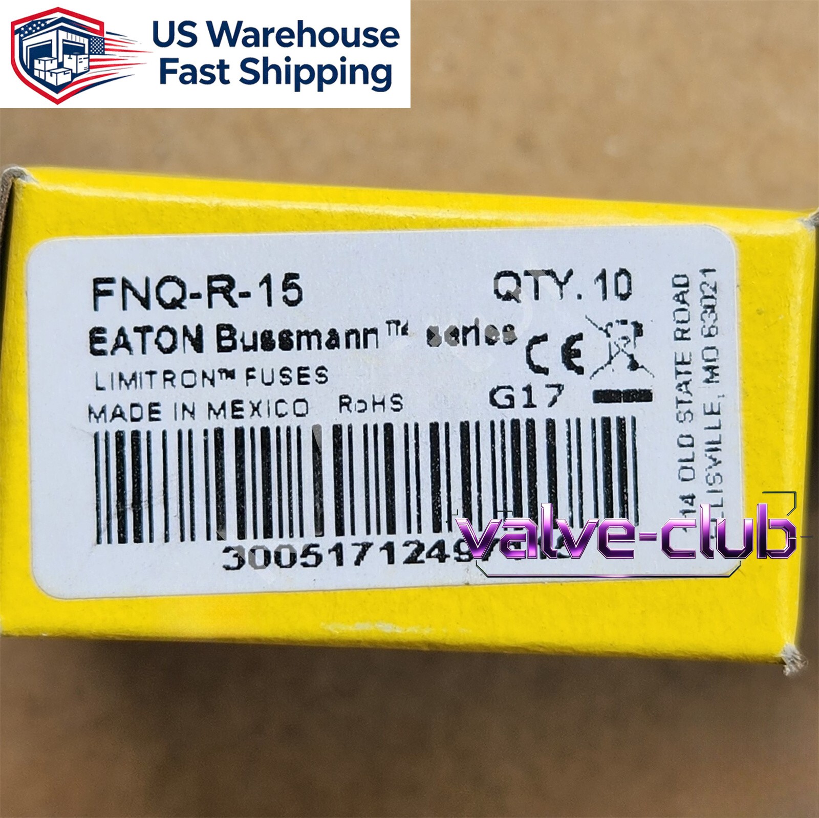 10PCS FNQR15 New Bussmann FNQ-R-15 15A 600Vac Time-delay Fuse Fast Shipment