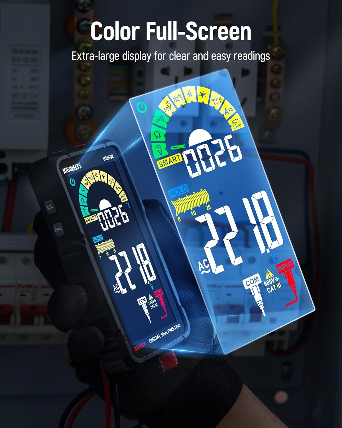 KM602 Smart Multimeter & HT100S Voltage Tester Combo – Accurate & Safe Testing