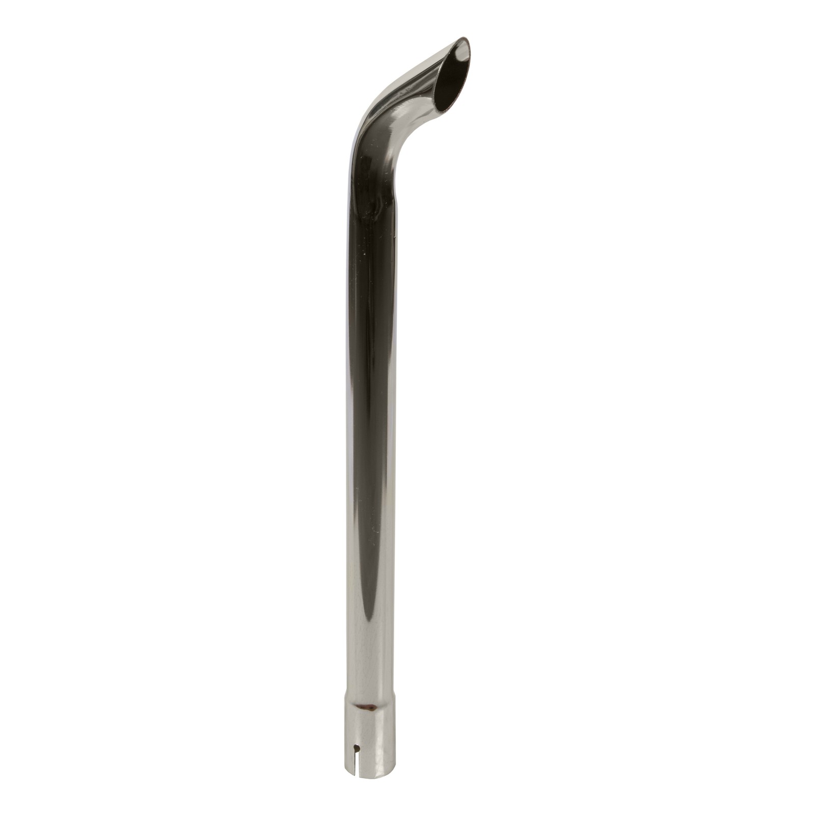 Exhaust Pipe Stack Replacement UNIVERSAL – 1-1/2″ x 24″, Curved Chrome