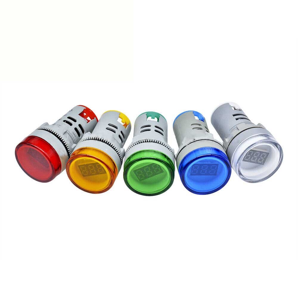 2//4/8X AC60-500V 22MM LED Voltmeter Voltage Meter Indicator Pilot Light New DIY