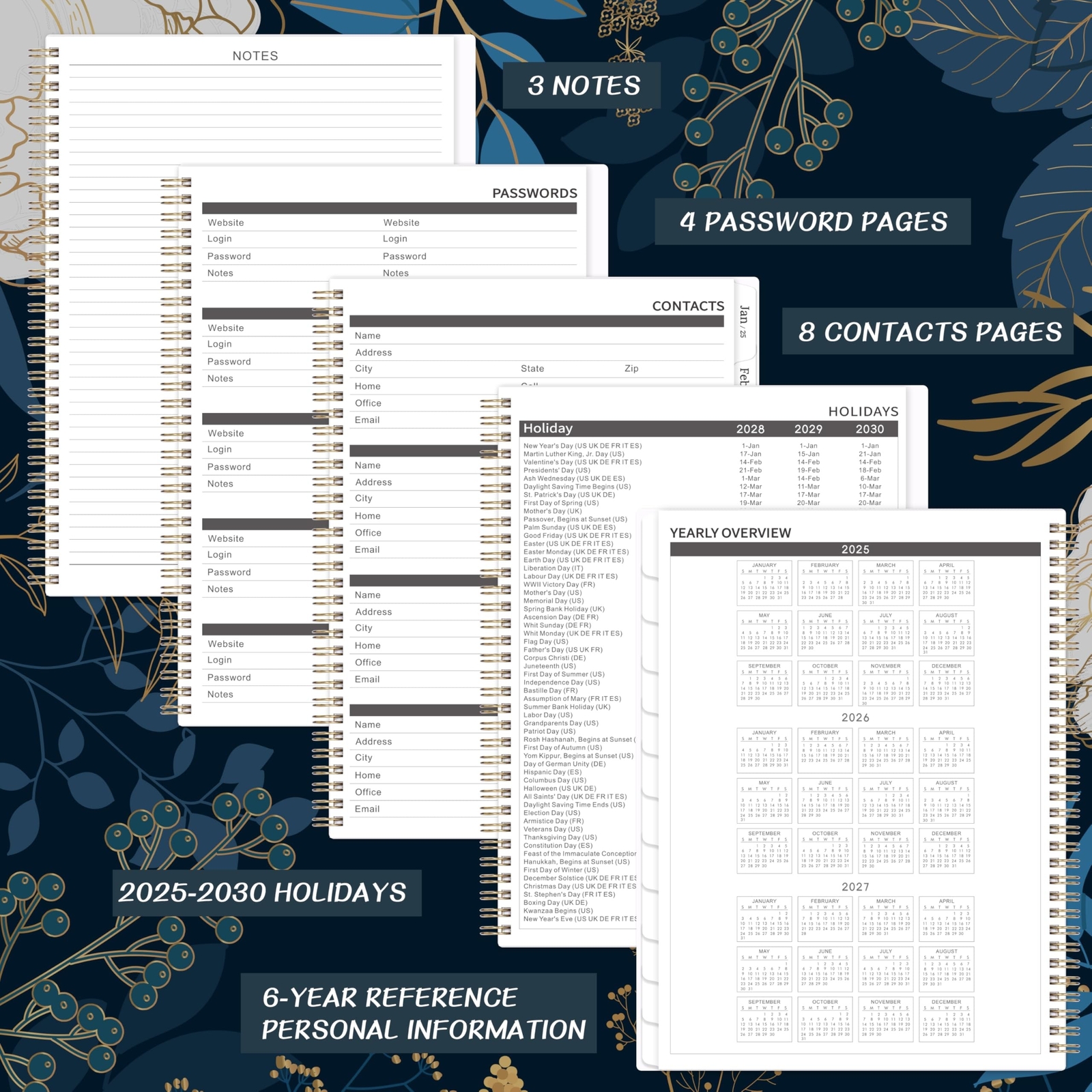 2025-2029 Monthly Planner – Jan 2025 – Dec 2029, 5 Year Monthly Planner/Calen…