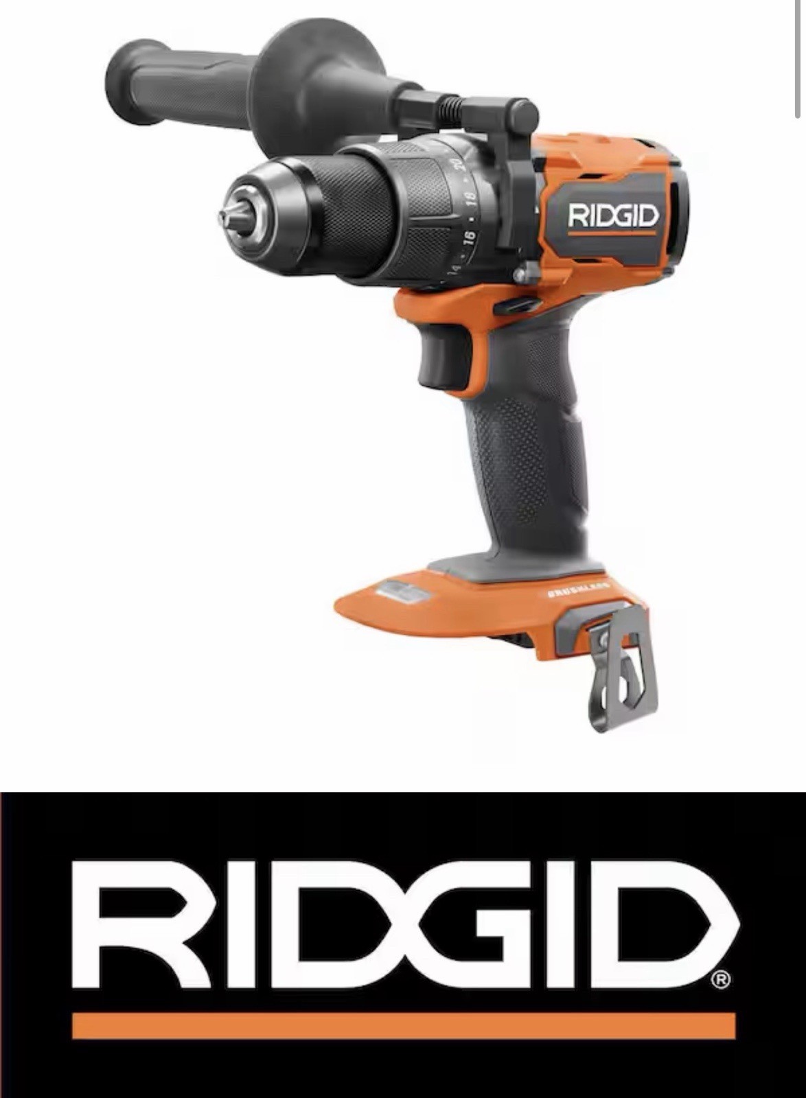 Ridgid R86115B 18V Brushless 1/2″ Hammer Drill/Driver (Tool Only) No Handle