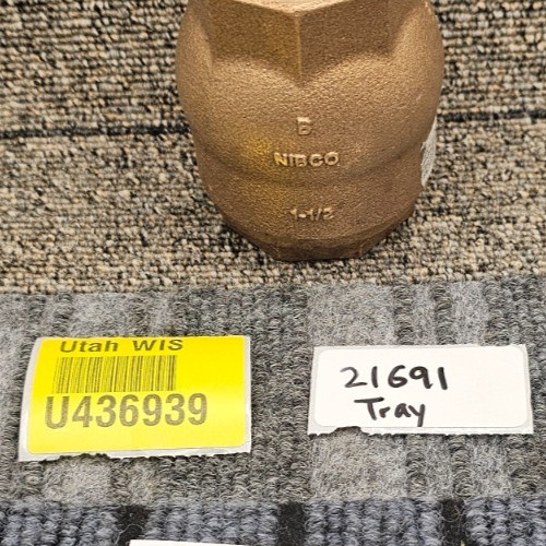 Nibco 1-1/2″ Solder Brass Ring Check Valve 250 CWP Threaded Bore Replacement