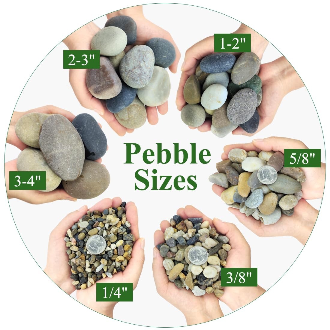 5lbs Aquarium Gravel, 1/4″ Fish Tank Gravel Natural River Rocks Succulent Cac…