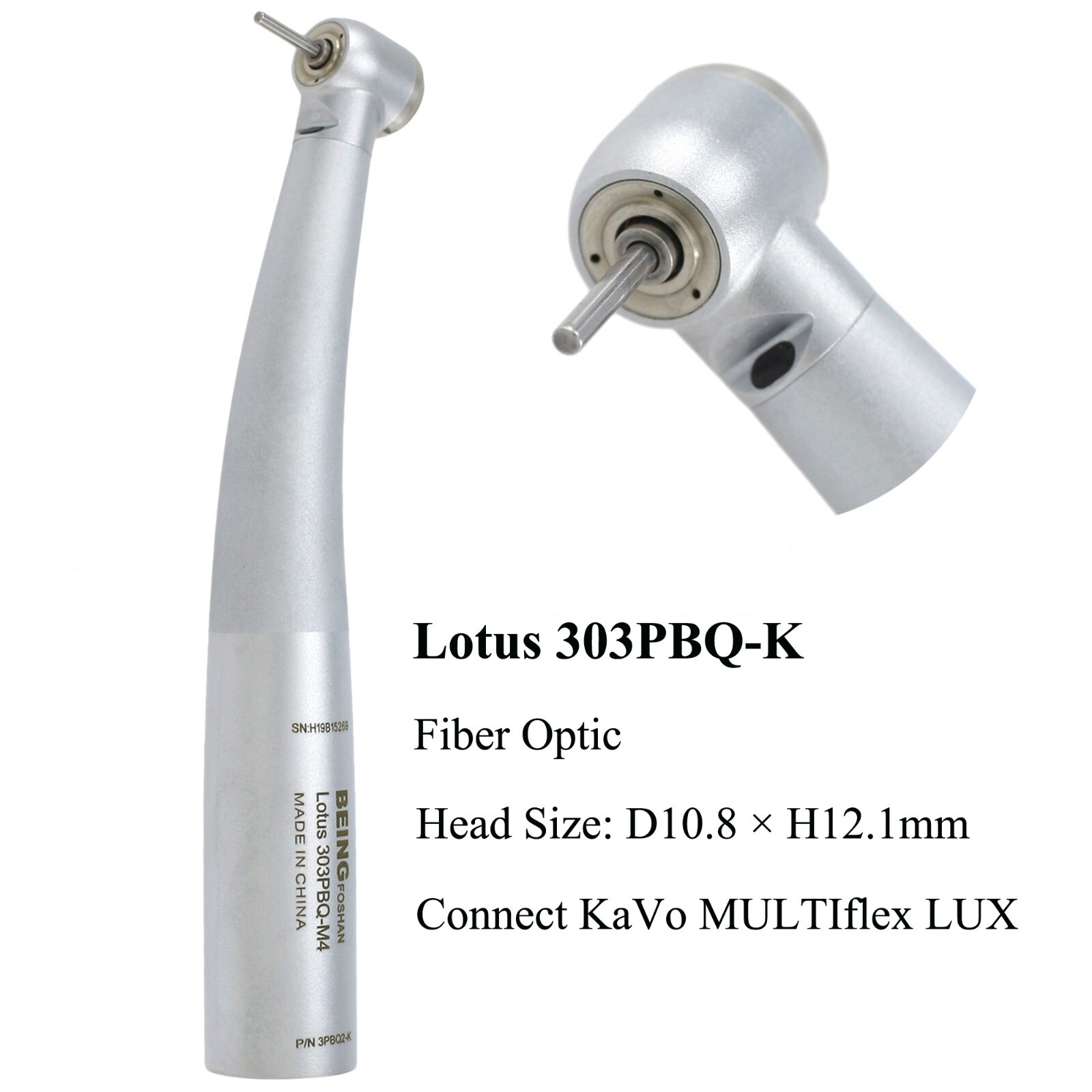 BEING Dental Fiber Optic High Speed Handpiece Kavo Fits MULTIflex Standard Head