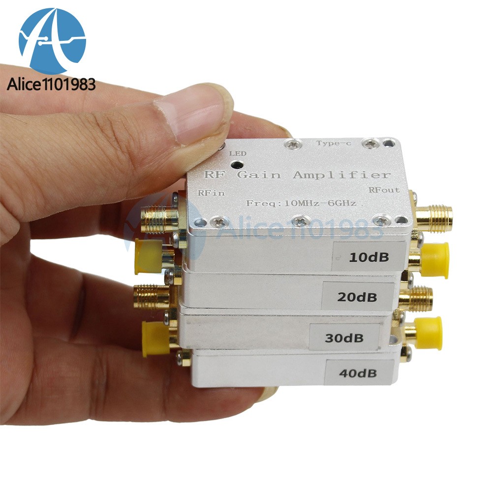 10M-6GHz Low Noise Amplifier Gain 10-40DB LNA RF Amp Signal Driving Receiver