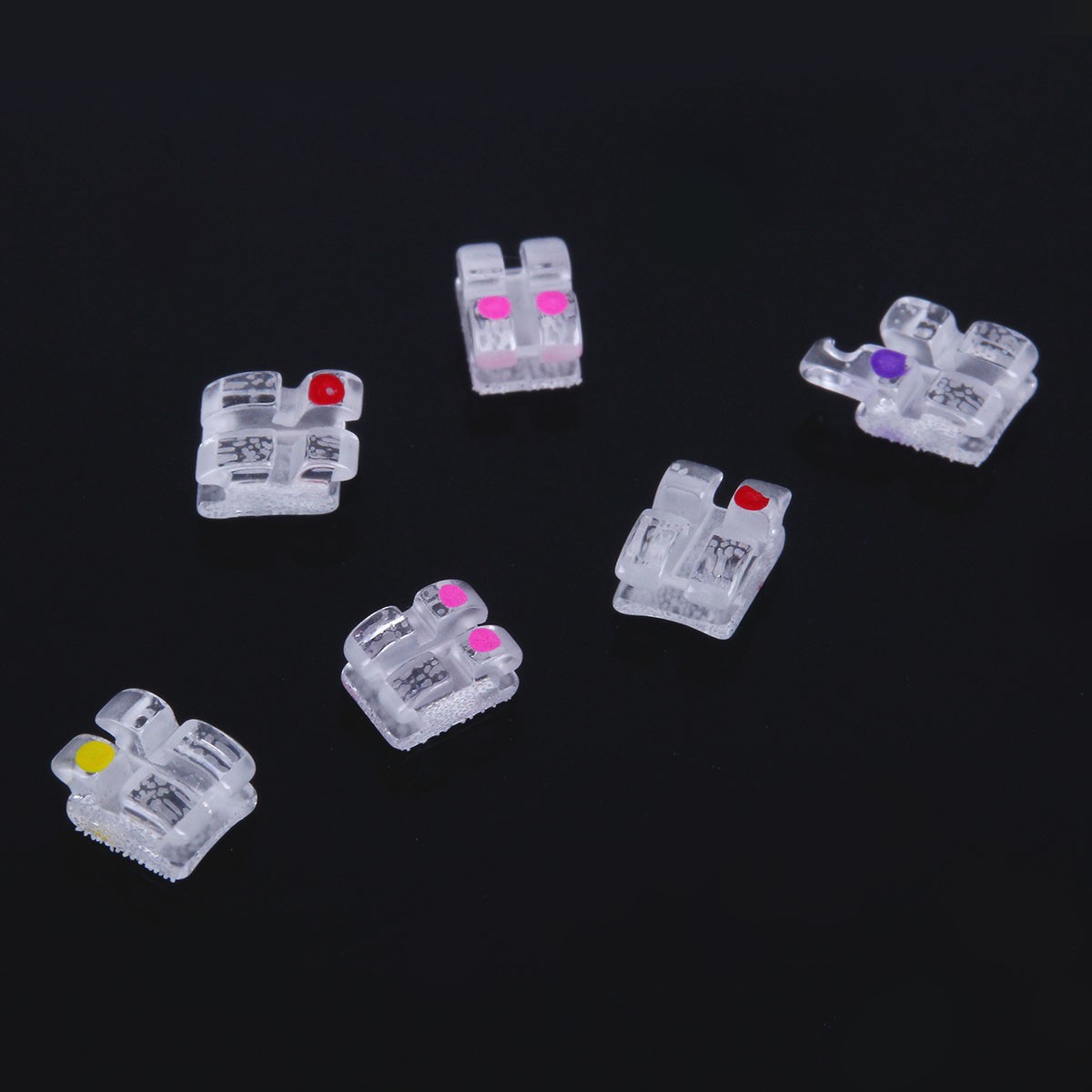 AZDENT Monocrystalline Sapphire Bracket Braces Ceramic MBT/ROTH 022 018 Hook 345
