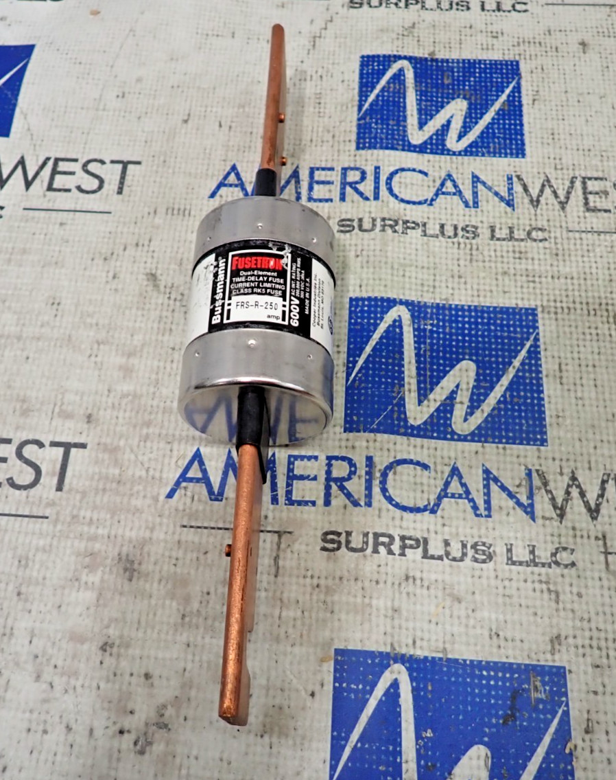 Bussman Fusetron FRS-R-250 250A 600V Time Delay RK5 Long Stab Fuse