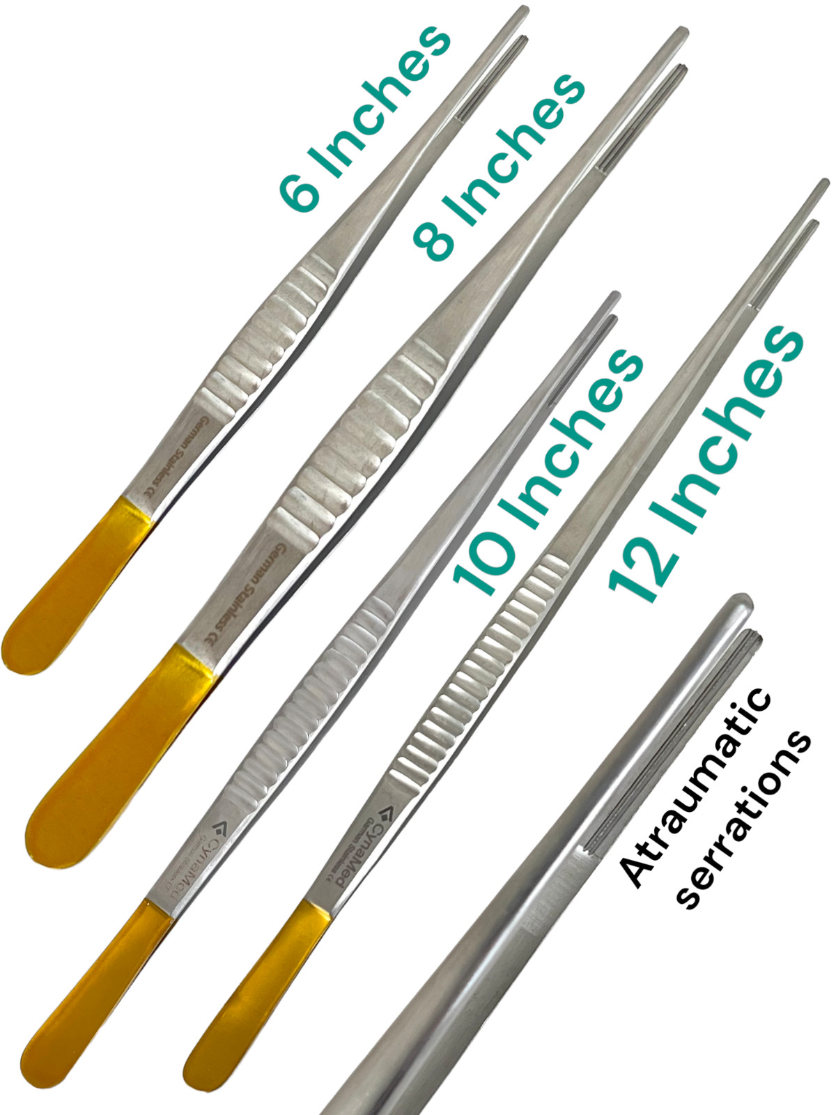NEW GERMAN GRADE DEBAKEY ARTERY ATRAUMATIC TISSUE VASCULAR FORCEP GOLD HANDLE