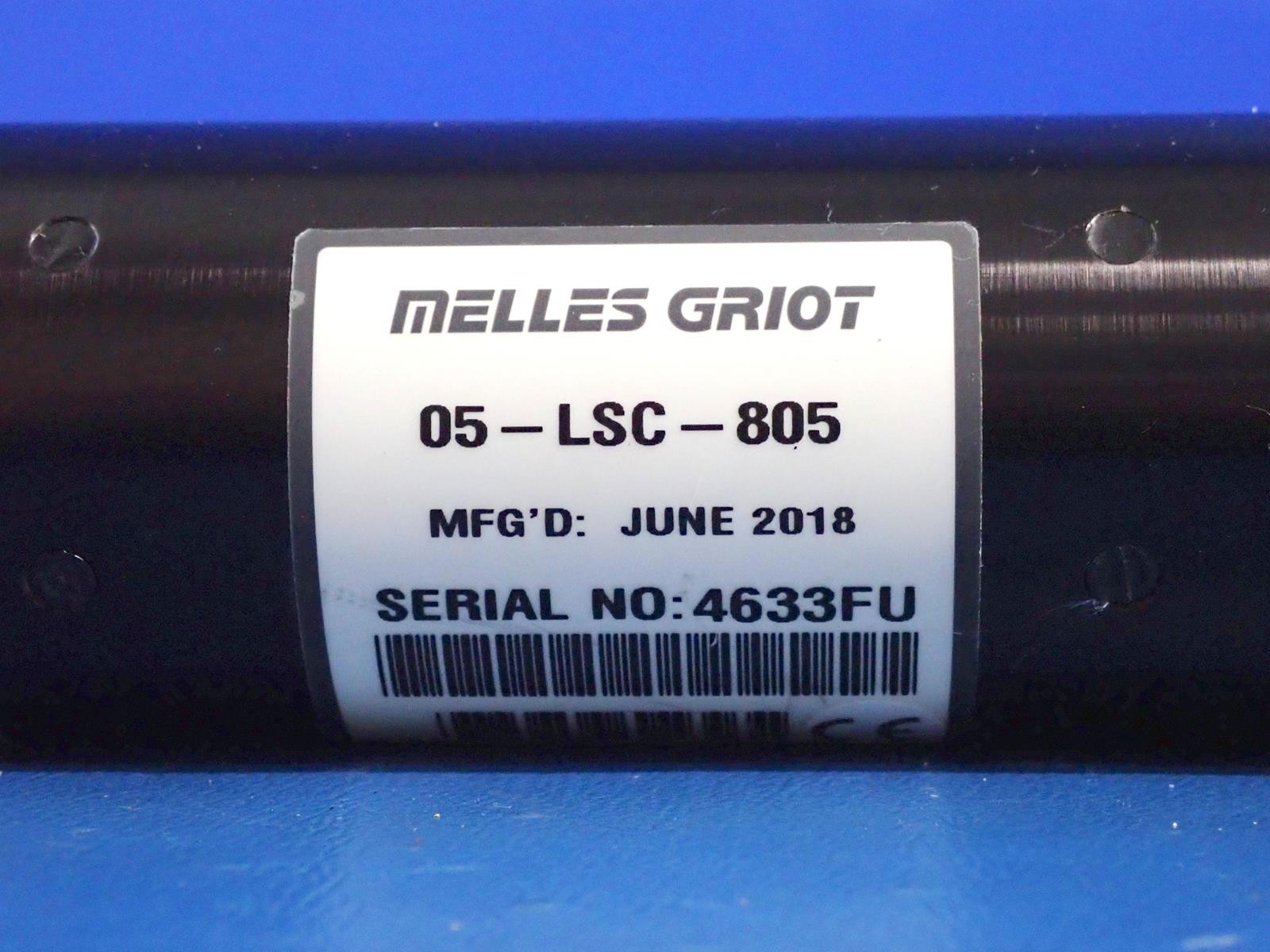 MELLES GRIOT 05-LLC-508 632.8nm HeNe Laser Module w/ 05-LPM-850-045 Power Module
